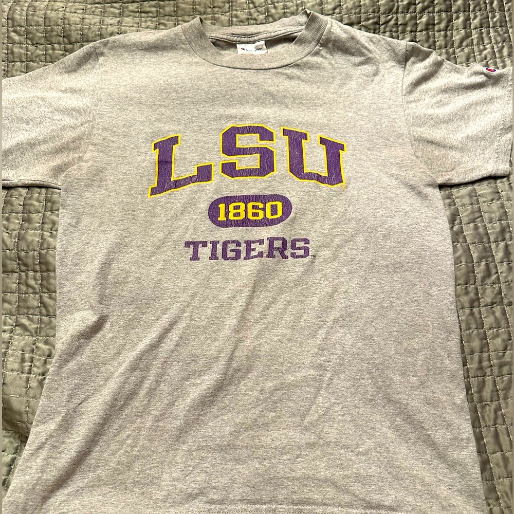 Champion LSU T-Shirt. 100% cotton.